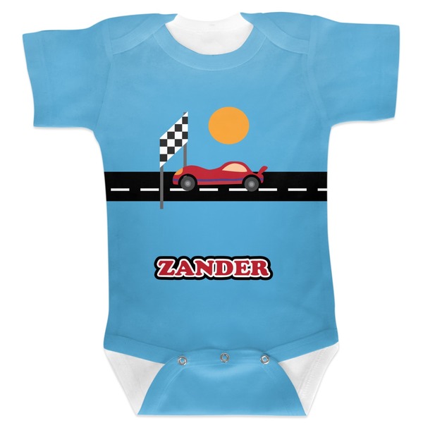 Custom Race Car Baby Bodysuit 3-6 (Personalized)