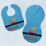Race Car Baby Bib & Burp Set w/ Name or Text