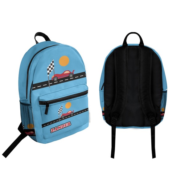 Race Car Backpack front and back - Apvl