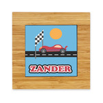 Race Car Bamboo Trivet with Ceramic Tile Insert (Personalized)