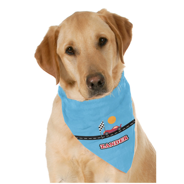 Custom Race Car Dog Bandana Scarf w/ Name or Text