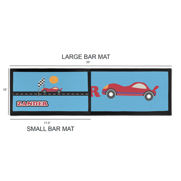 Race Car Bar Mats - Sizing Chart
