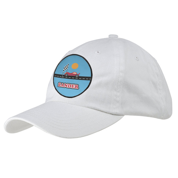 Custom Race Car Baseball Cap - White (Personalized)