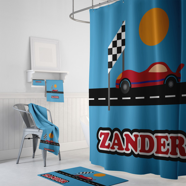 Race Car Bath Towel Sets - 3-piece - In Context