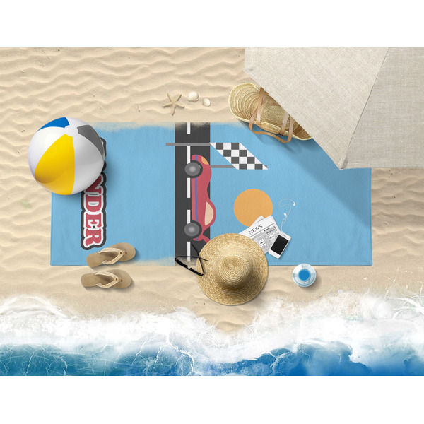 Race Car Beach Towel Lifestyle