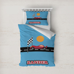 Race Car Duvet Cover Set - Twin (Personalized)