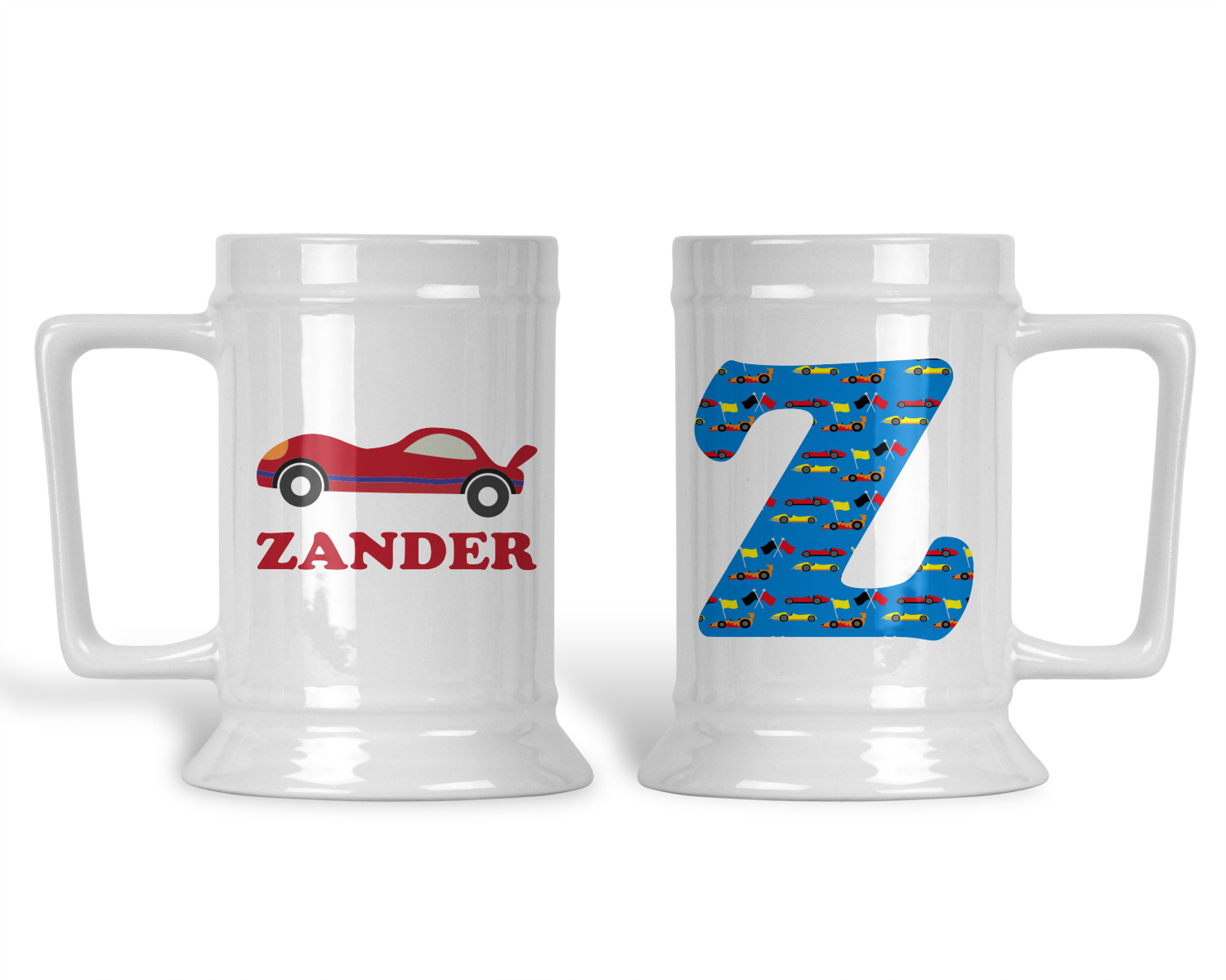 Race Car Beer Stein (Personalized) YouCustomizeIt