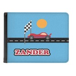 Race Car Genuine Leather Men's Bi-fold Wallet (Personalized)