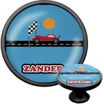 Race Car Cabinet Knob (Black) (Personalized)