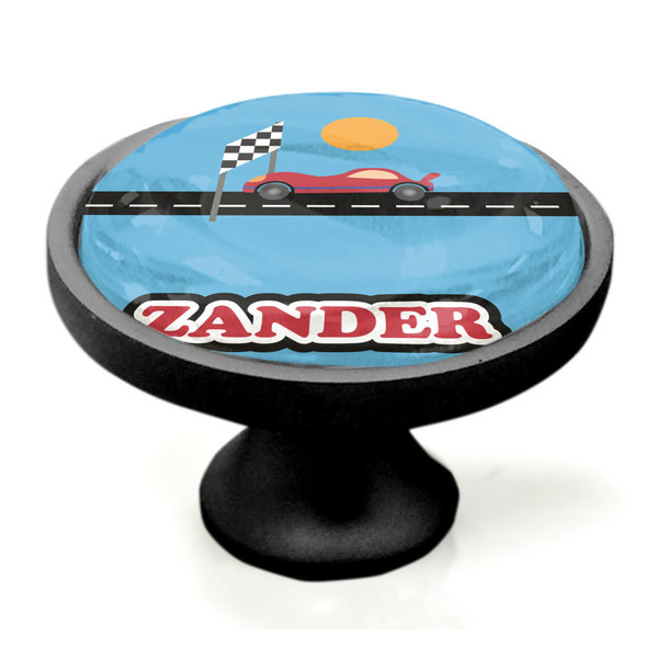 Race Car Black Custom Cabinet Knob (Side)