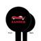 Race Car Black Plastic 6" Food Pick - Round - Single Sided - Front & Back