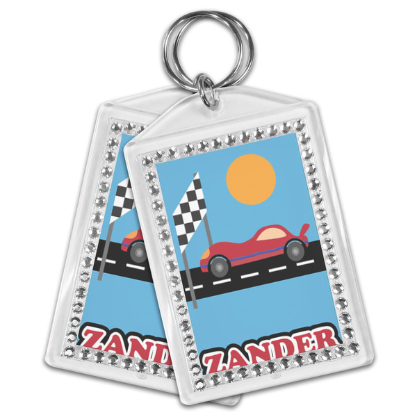 Race Car Bling Keychain - MAIN