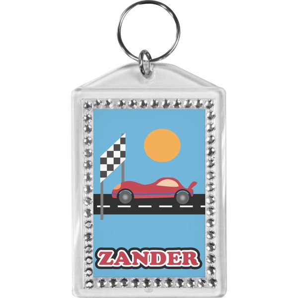 Custom Race Car Bling Keychain (Personalized)