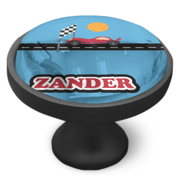 Race Car Cabinet Knob - Black - Side
