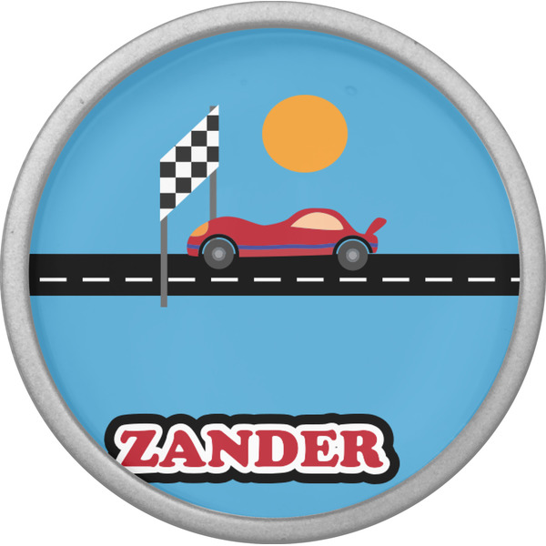 Race Car Cabinet Knob - Nickel - Front