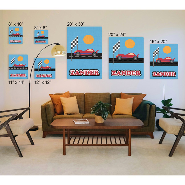 Race Car Canvas Prints - Multiple Sizes