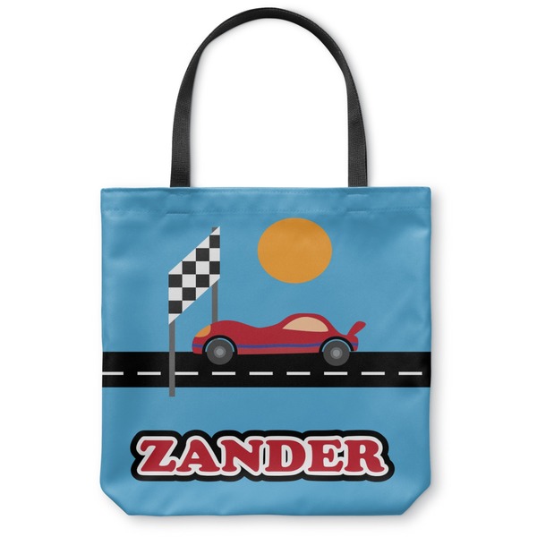 Custom Race Car Canvas Tote Bag (Personalized)