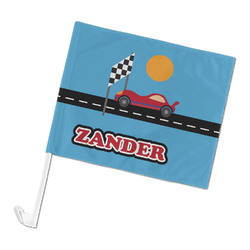 Race Car Car Flag - Large (Personalized)