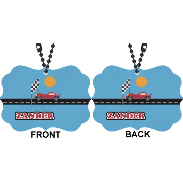 Race Car Car Ornament (Approval)