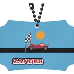 Race Car Rear View Mirror Ornament (Personalized)