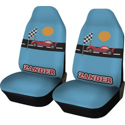 Race Car Car Seat Covers (Set of Two) (Personalized)