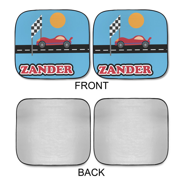 Race Car Car Sun Shades - APPROVAL