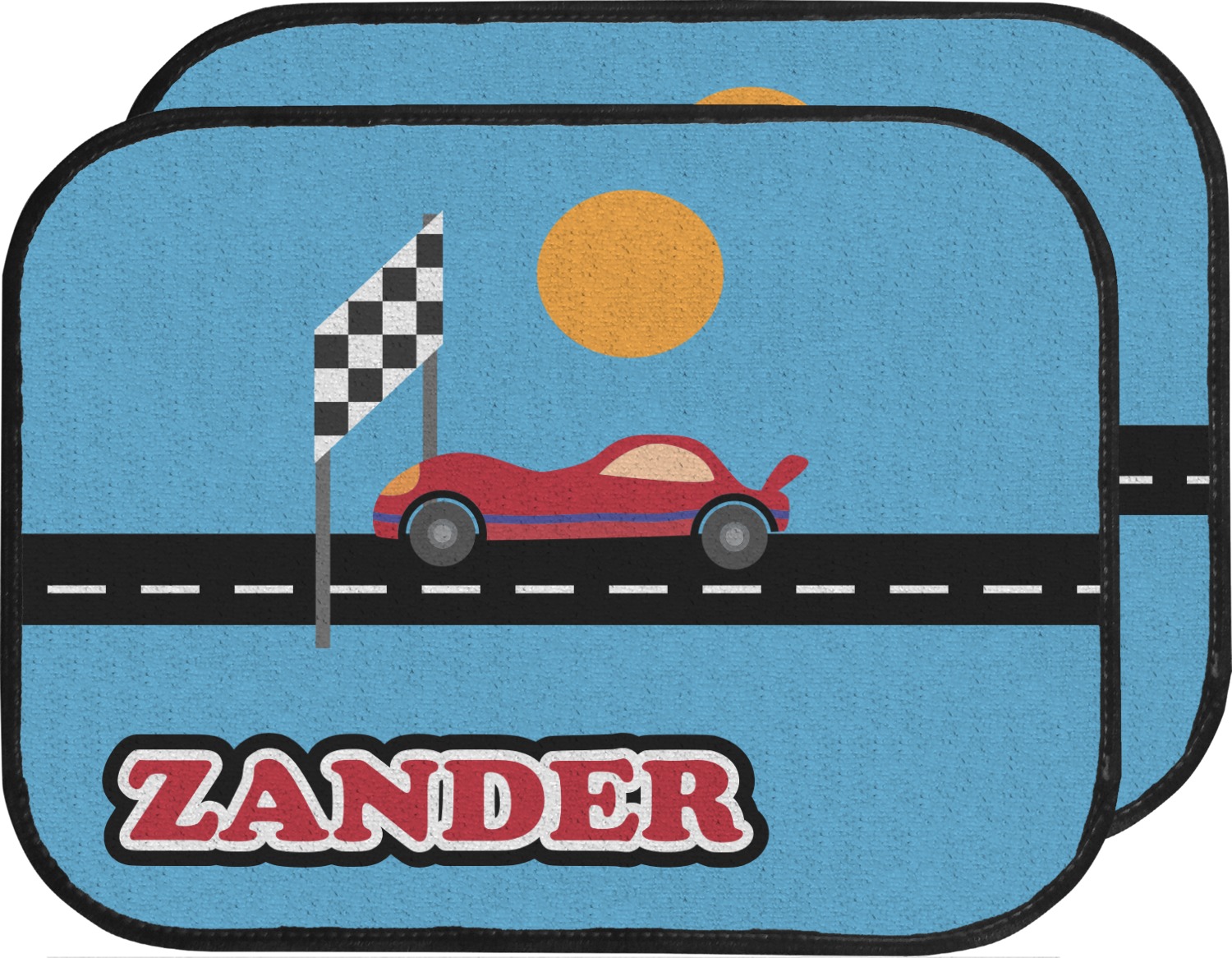 Custom Race Car Car Floor Mats (Personalized) YouCustomizeIt