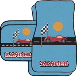Race Car Car Floor Mats Set - 2 Front & 2 Back (Personalized)