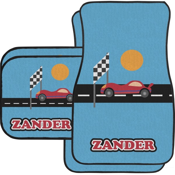 Race Car Custom Car Floor Mats (Back Seat)