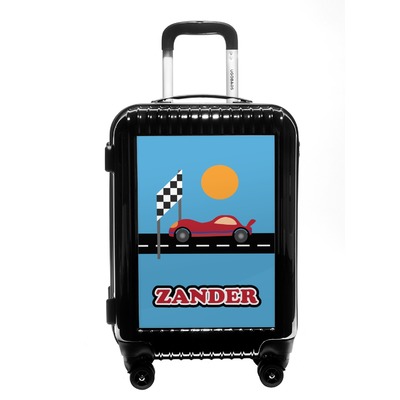 Race Car Carry On Hard Shell Suitcase (Personalized)