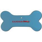 Race Car Ceramic Dog Ornament - Front w/ Name or Text