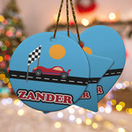 Race Car Ceramic Ornament w/ Name or Text