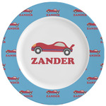 Race Car Ceramic Dinner Plates (Set of 4) (Personalized)