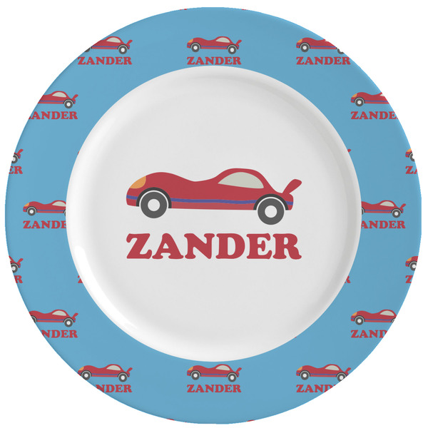 Custom Race Car Ceramic Dinner Plates (Set of 4) (Personalized)