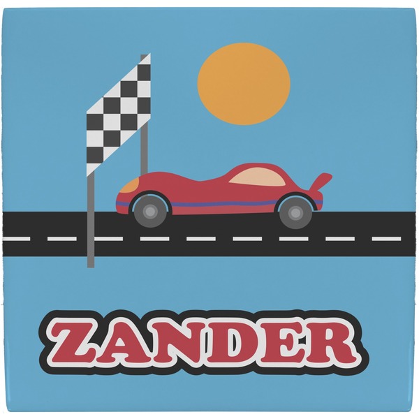 Custom Race Car Ceramic Tile Hot Pad (Personalized)
