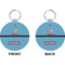 Race Car Circle Keychain (Front + Back)