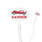 Race Car 7" Oval Plastic Stir Sticks - Clear (Personalized)