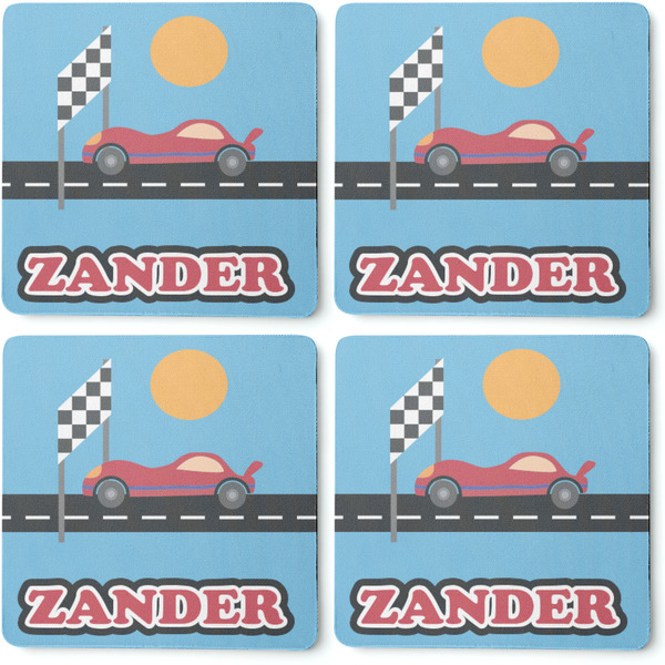 Race Car Coaster Rubber Back - Apvl