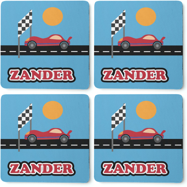 Race Car Coaster Rubber Back - Apvl