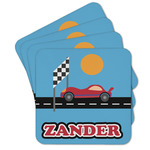 Race Car Cork Coaster - Set of 4 w/ Name or Text