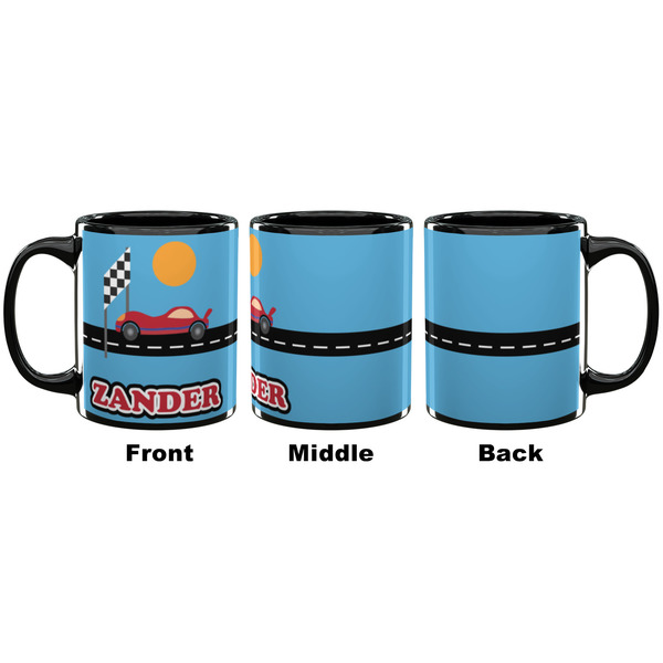Race Car Coffee Mug - 11 oz - Black APPROVAL