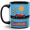 Race Car 11 Oz Coffee Mug - Black (Personalized)