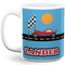 Race Car 11 Oz Coffee Mug - White (Personalized)
