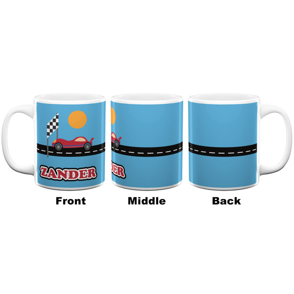 Race Car Coffee Mug - 11 oz - White APPROVAL