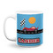 Race Car Coffee Mug - 11 oz - White