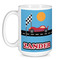 Race Car Coffee Mug - 15 oz - White