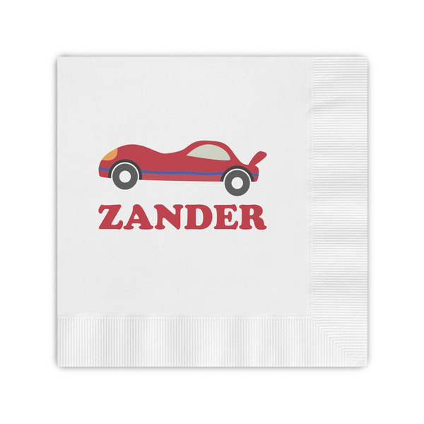 Custom Race Car Coined Cocktail Napkins (Personalized)