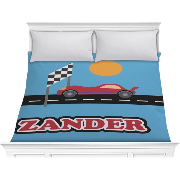 Custom Race Car Comforter - King (Personalized)