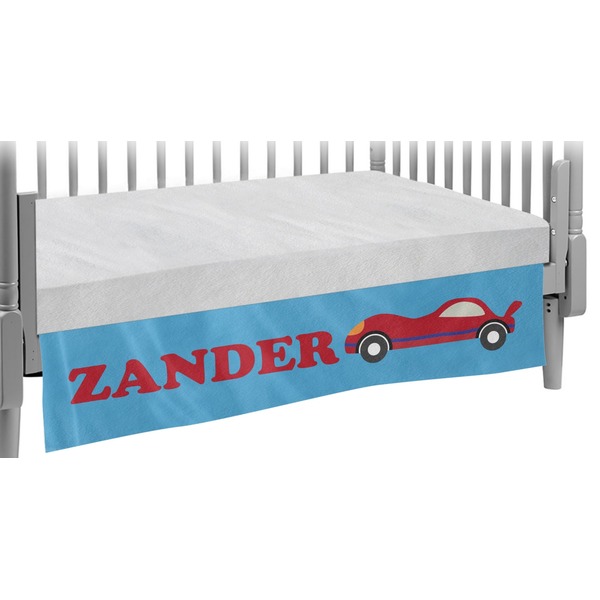 Custom Race Car Crib Skirt (Personalized)