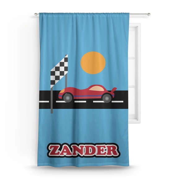 Custom Race Car Curtain - 50"x84" Panel (Personalized)